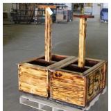 (2) Wooden Hanging Plant Stands