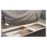 Crosscut Saw & (6) Hand Saws