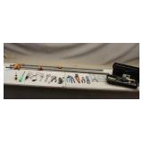 (2) Pipe Clamps & Tool Box w/ Contents