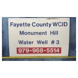 36' Metal Water Well Sign