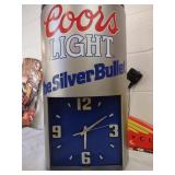 Coors Light Clock, 24' Battery Operated