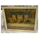 Vintage Last Supper Color Framed Print