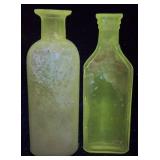 (2) Purpled Glass UV Reactive Bottles