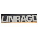(7) 6" Enamel on Metal Letters