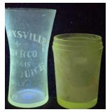 Purpled Glass Jar & Clarksville Cider Co. Glass