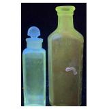 (2) Glass UV Reactive Bottles