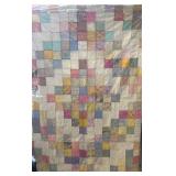 Hand Tied Block Quilt, 43" x 60"