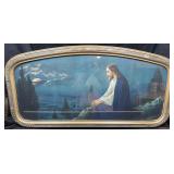 Antique Jesus at Mt. Olive Print in Frame