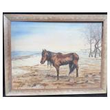 1950 Original Signed Burro Art by JA Sacnison