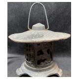 Vintage Japanese Cast Iron Hanging Lantern