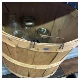 Apple Basket w/Asst. Canning Jars