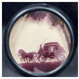 Richards 6" Silhouette Old Coach Easel Art