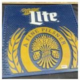 Miller Lite Bar Mat, 13.5" Square