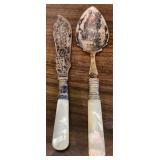 Mother of Pearl Handle EPNS Knife & Spoon