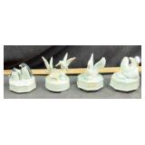 (4) Porcelain Otagiri Bird Music Boxes