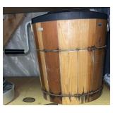 Wood Bucket Hand Crank Ice Cream Maker
