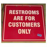 8" x 8" Restroom Sign