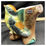 Vintage Bird w/Stump & McCoy 6" Vases