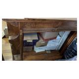 Antique Fireplace Mantel, 11" D x 60" W x 48" Tall