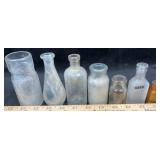 (7) Small Glass Vintage Bottles