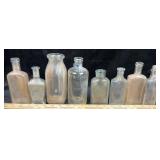 (8) Small Glass Vintage Bottles