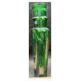 Tall Green Glass Jar, No Stopper