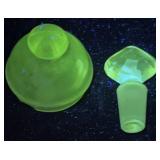 Purpled Glass Lid & Stopper, UV Reactive