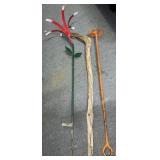 Metal & Wood Yard Art, 36" Screw in Anchor