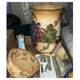 Tuscany Vase, Woven Basket & Socket Set
