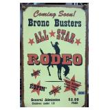 Bronc Busters Metal Sign, 8" x 13"