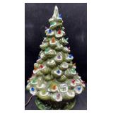 13" Ceramic Christmas Tree w/Multicolor Lights