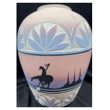 Signed 10" Pottery Vase