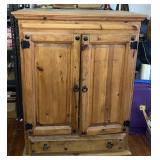 Wood Armoire, 25" D x 43" W & 56" Tall