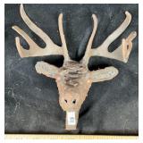 Metal Hand Forged Deer Head & Rack, 6" x 6"