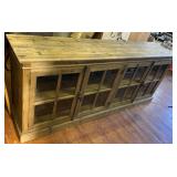4-Door Credenza, Monoco Sideboard Bleached Pine
