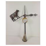 Antique Bull Weathervane, Rod and Ball