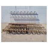 (6) Vintage Iron Fencing Panels