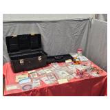 Plastic Toolbox & Various Electronic Components