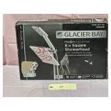 Glacier Bay 8-inch Square Showerhead & Wand Chrome
