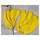 5 Pair Assorted Yellow Latex Protective Overboots