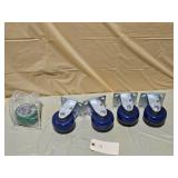 4 Caslon Group Industrial Swivel Casters, 1 Pulley