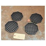 4 Octagonal Plastic Drip Trays