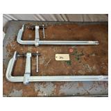 2 Bessey 4800S-24 Heavy-Duty All-Steel Bar Clamps