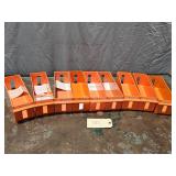 9 300 Quarter Orange Plastic Rolled Storage Trays