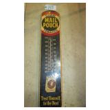 VTG MAILPOUCH TOBACCO METAL THERMOMETER SEE DESC