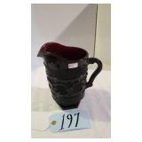 RUBY RED PITCHER CAPE COD AVON