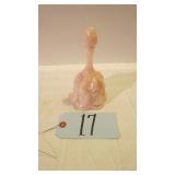 FENTON PINK CARNIVAL GLASS BELL HANDMADE
