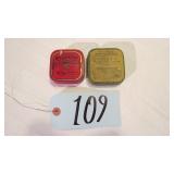 2 ANTIQUE TINS