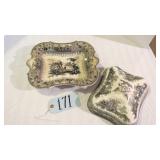 ANTIQUE CERAMIC DISH SET-SEE DESC.