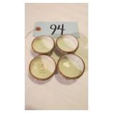 SET OF 4 NIPPON HAND PAINTED SALTS